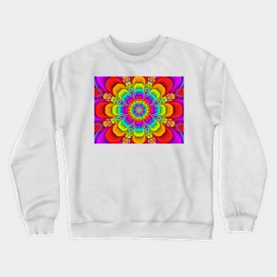 Colourful Concentric Rainbow Flower Crewneck Sweatshirt